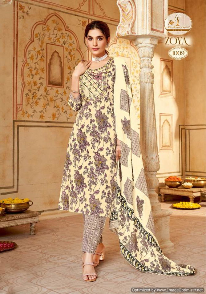 Zoya Vol 1 By Miss World Slub Printed Dress Material Wholesale Shop In Surat